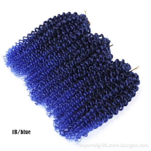 Crochet Braid Hair 8inch Synthetic African Wholesale Kinky Curly Hair Extensions Cheap Crochet Curly Braids Hair